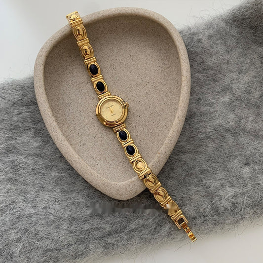 Blue Agate Antique Quartz Watch