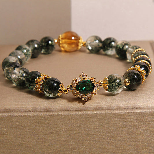 Light Luxury Minority Gold Rutilated Quartz Bracelet