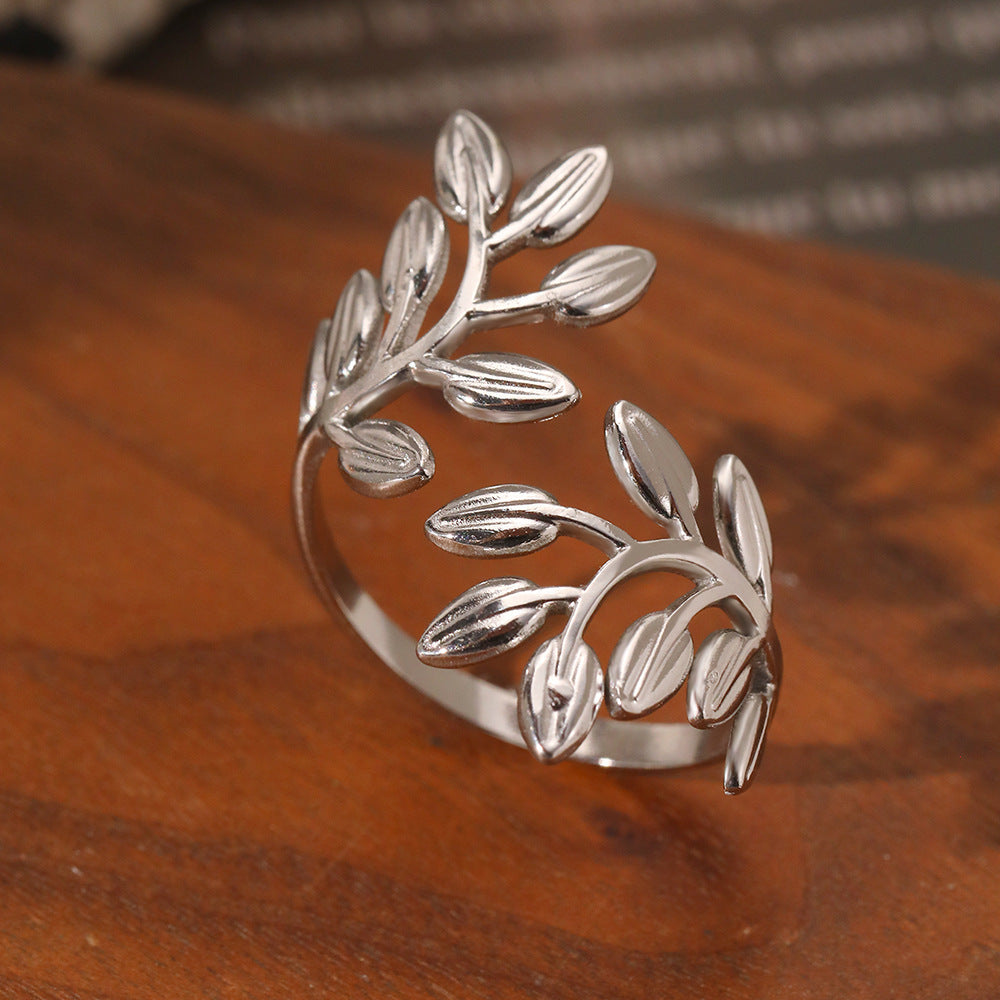 Simple Titanium Steel Ring Opening Does Not Fade