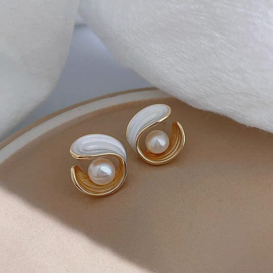 Starry Sky Quicksand Design Elegant High-grade Earrings