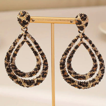 New Double-layer Leopard Retro Alloy Fashion Earrings