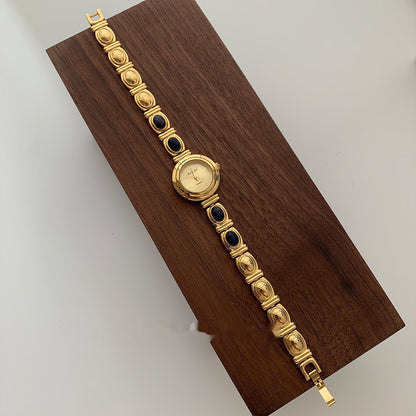 Blue Agate Antique Quartz Watch