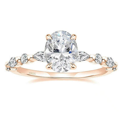 Oval Zircon Women's Ring