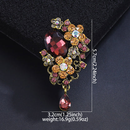Refined Grace Crystal Brooch Elegant Luxury High-end Cheongsam Accessories
