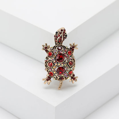 Fashion Retro Rhinestone Turtle Brooch Creative