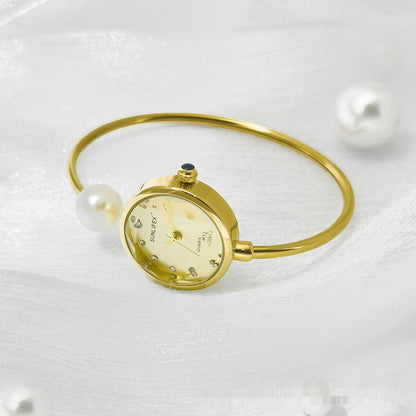 Women's High-grade Simple Pearl Bangle Watch High-grade Watch