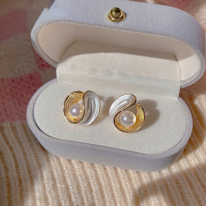 Starry Sky Quicksand Design Elegant High-grade Earrings