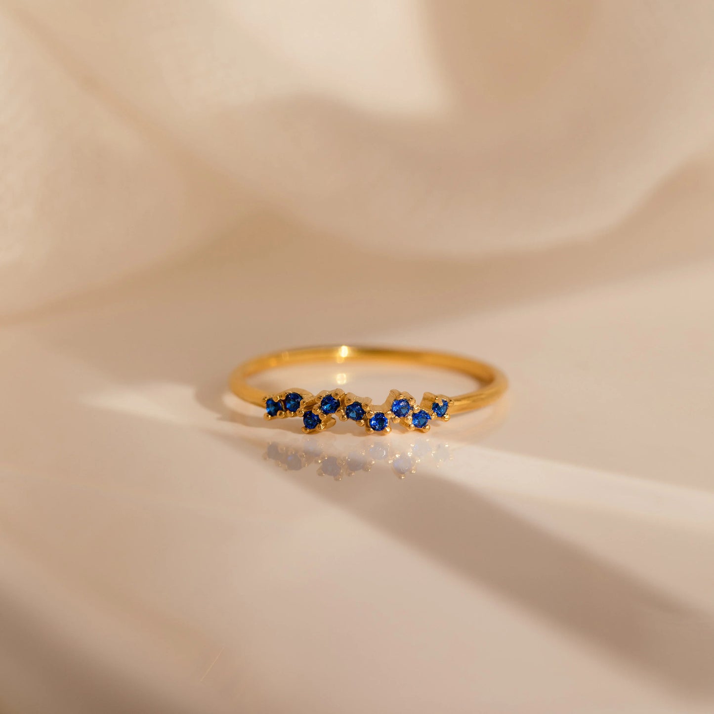 S925 Sterling Silver Small Zircon Birthstone Ring For Women From January To December