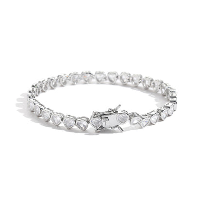 Women's Tennis Chain Heart-shaped Couple Bracelet