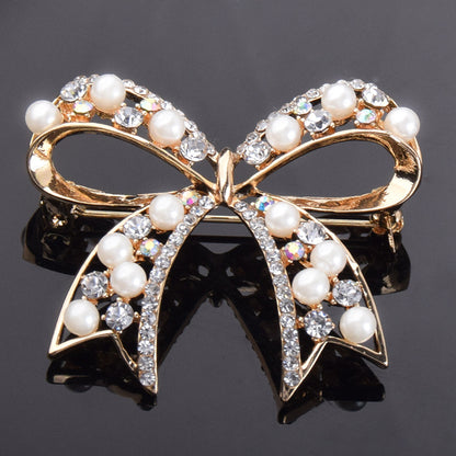 Hot Selling Graceful Bow Pearl Brooch Women's Fashion All-match