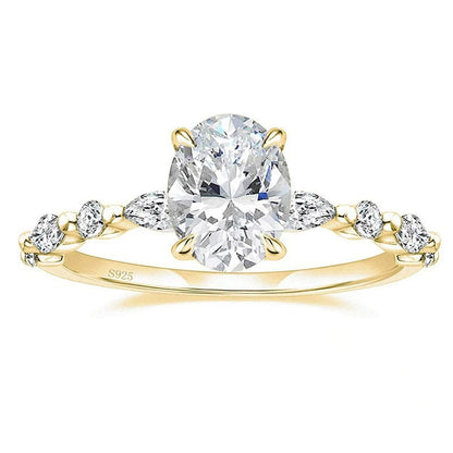 Oval Zircon Women's Ring