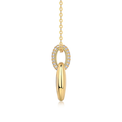 Cloud Roll And Cloud Spread - A Fashionable And Trendy Diamond Pendant Necklace Set With Moissanite S925 Sterling Silver And Gold Plating