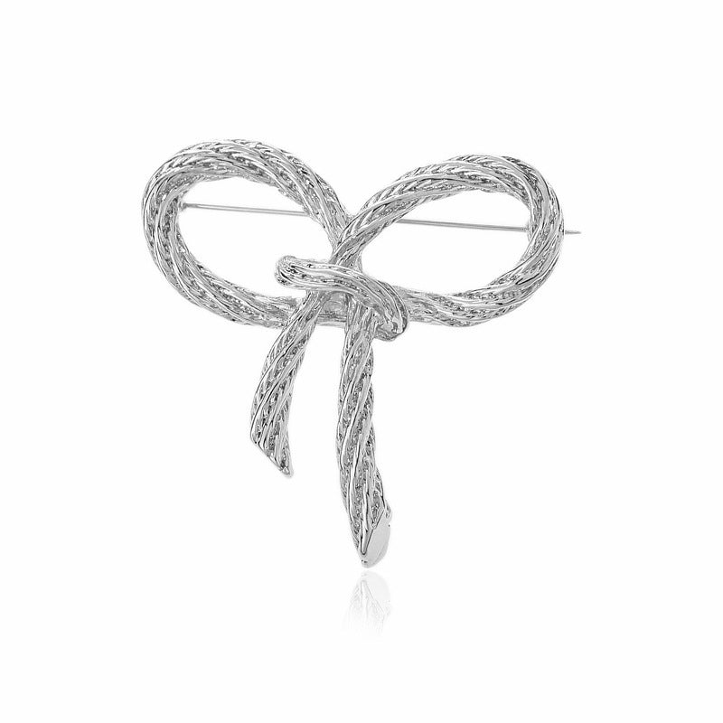 European And American Twisted Twist Face Bow Party Brooch