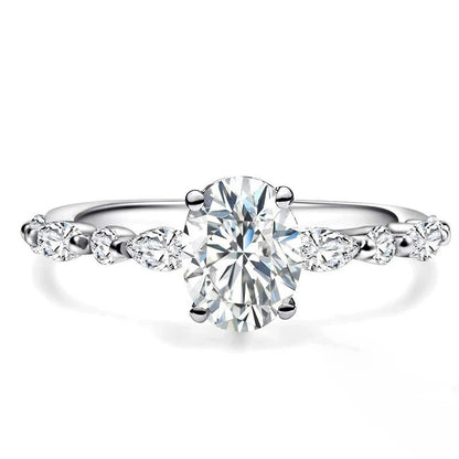 Oval Zircon Women's Ring