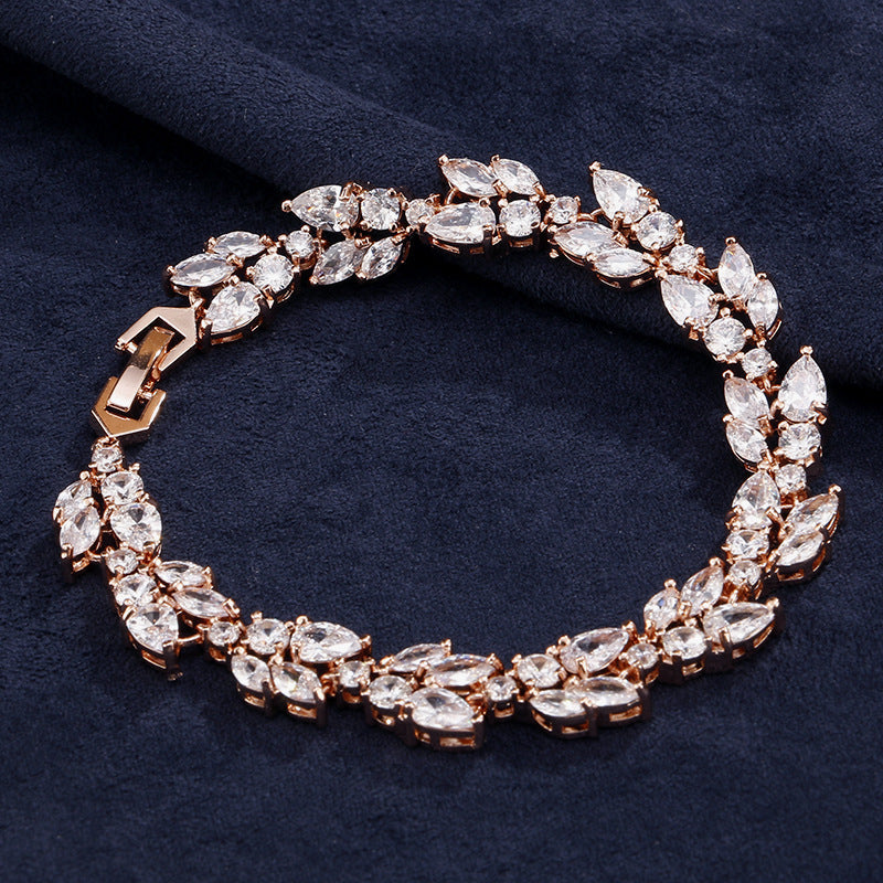 Micro Inlaid Zircon Bracelet Women's Special-interest Design